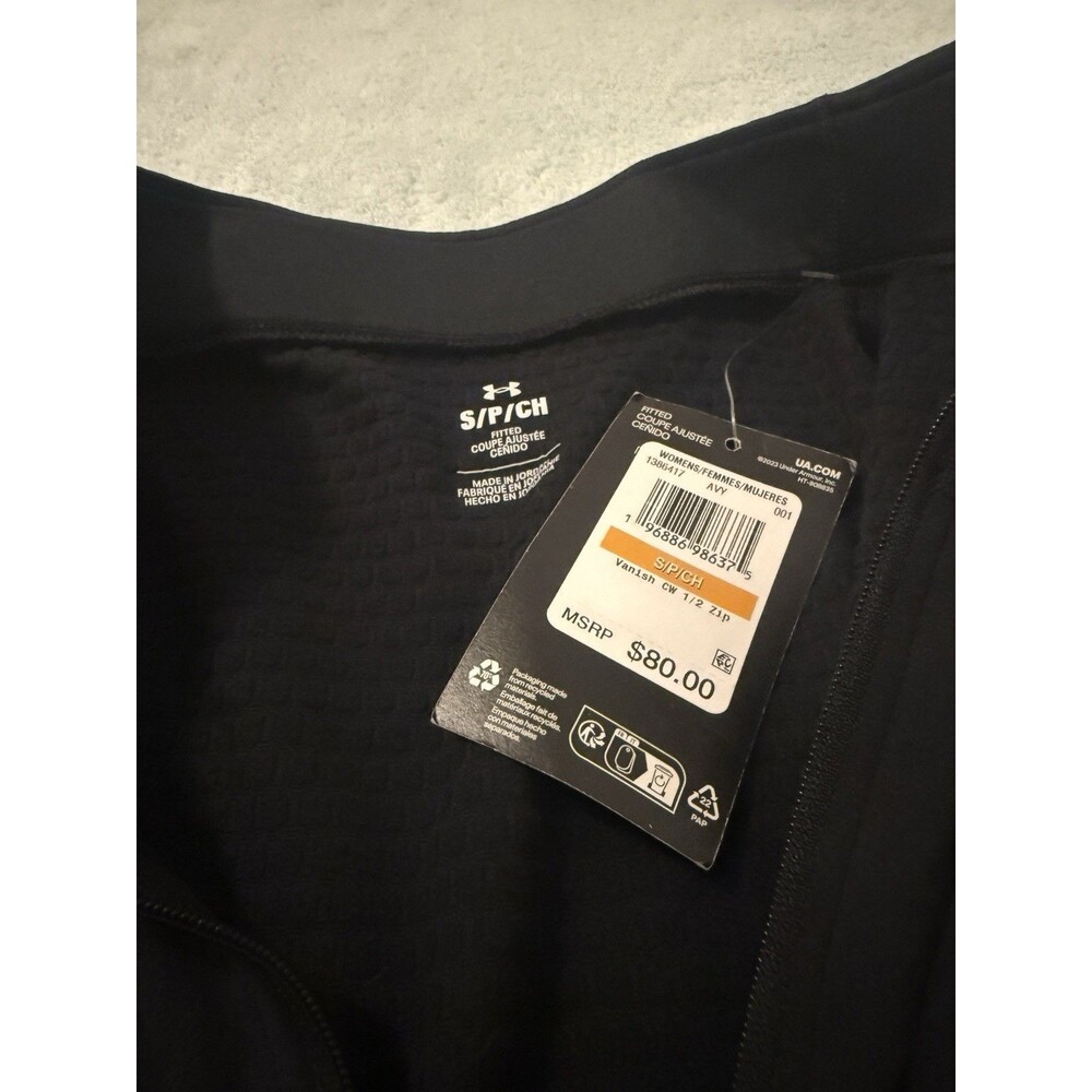 Under Armour Vanish CW 1/2 Zip Womens Small Black Pullover NWT $80 MSRP - Picture 3 of 6